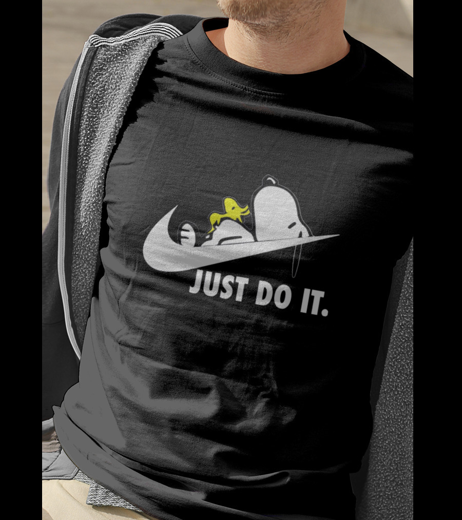 Snoopy And Woodstock Just Do It Swoosh T-Shirt