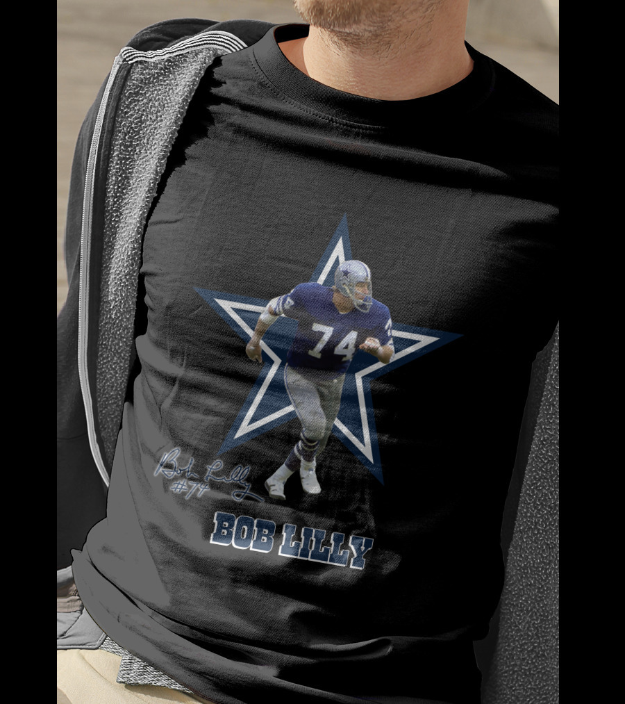 Bob Lilly Dallas Cowboys Legend 74 Star T-Shirt