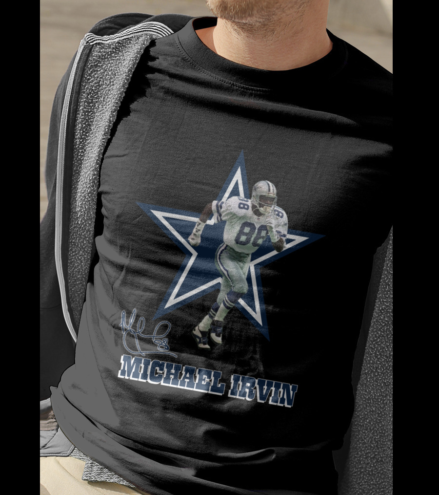 Michael Irvin Dallas Cowboys Legend 88 Signature Star T-Shirt