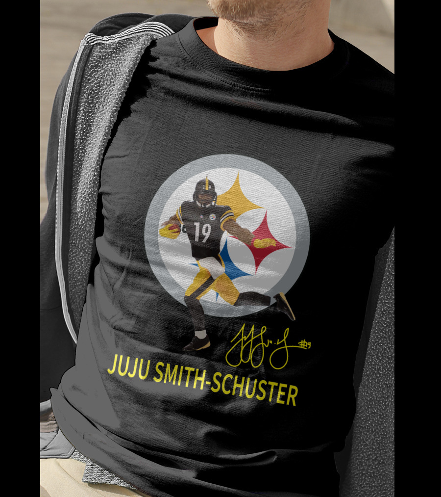 Juju Smith-Schuster 19 Pittsburgh Steelers Football Player Signature T-Shirt