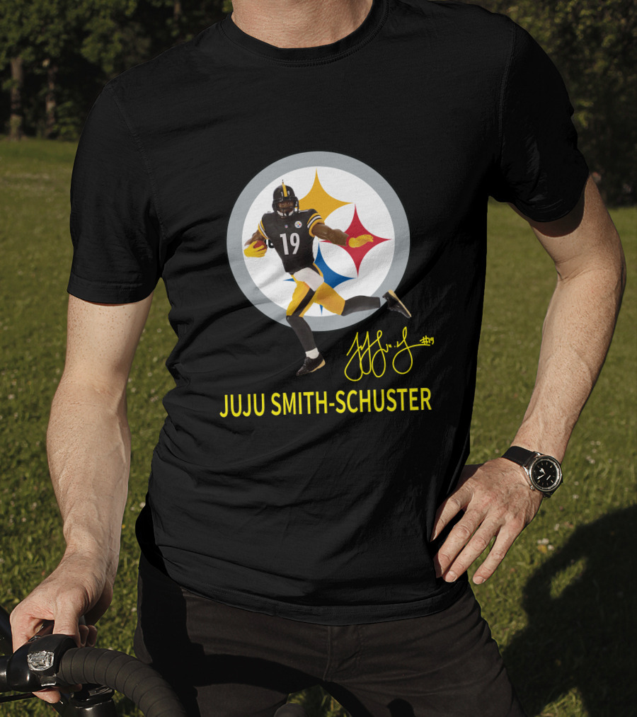 Juju Smith-Schuster 19 Pittsburgh Steelers Football Player Signature T-Shirt