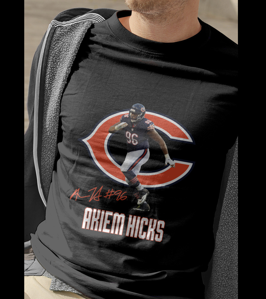 Chicago Bears Akiem Hicks #96 Signature Edition T-Shirt