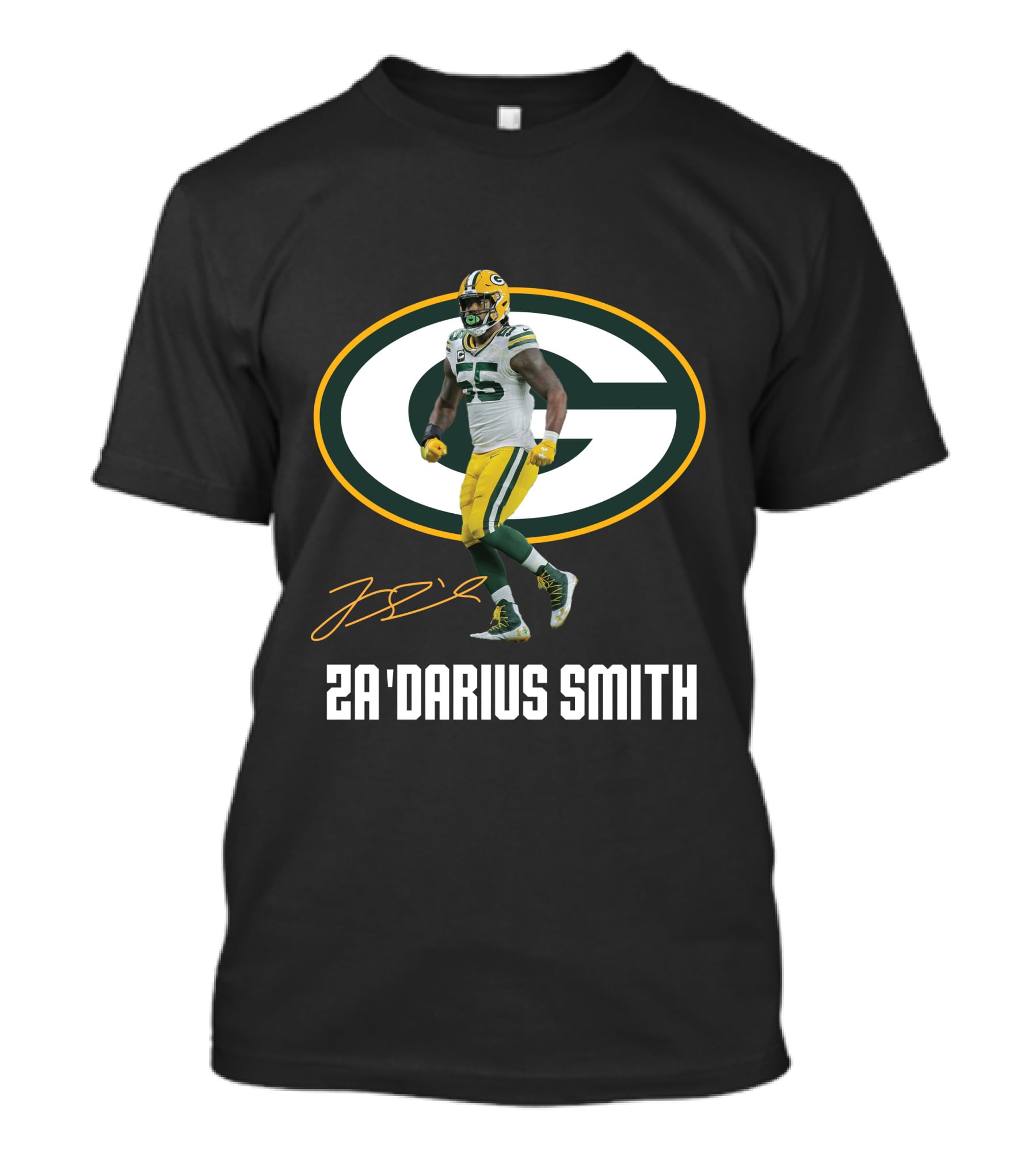 Green Bay Packers 55 Za'darius Smith Autograph T-Shirt