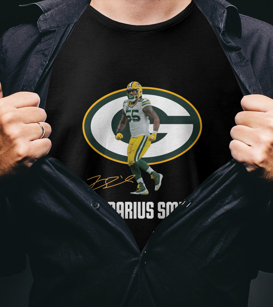 Green Bay Packers 55 Za'darius Smith Autograph T-Shirt