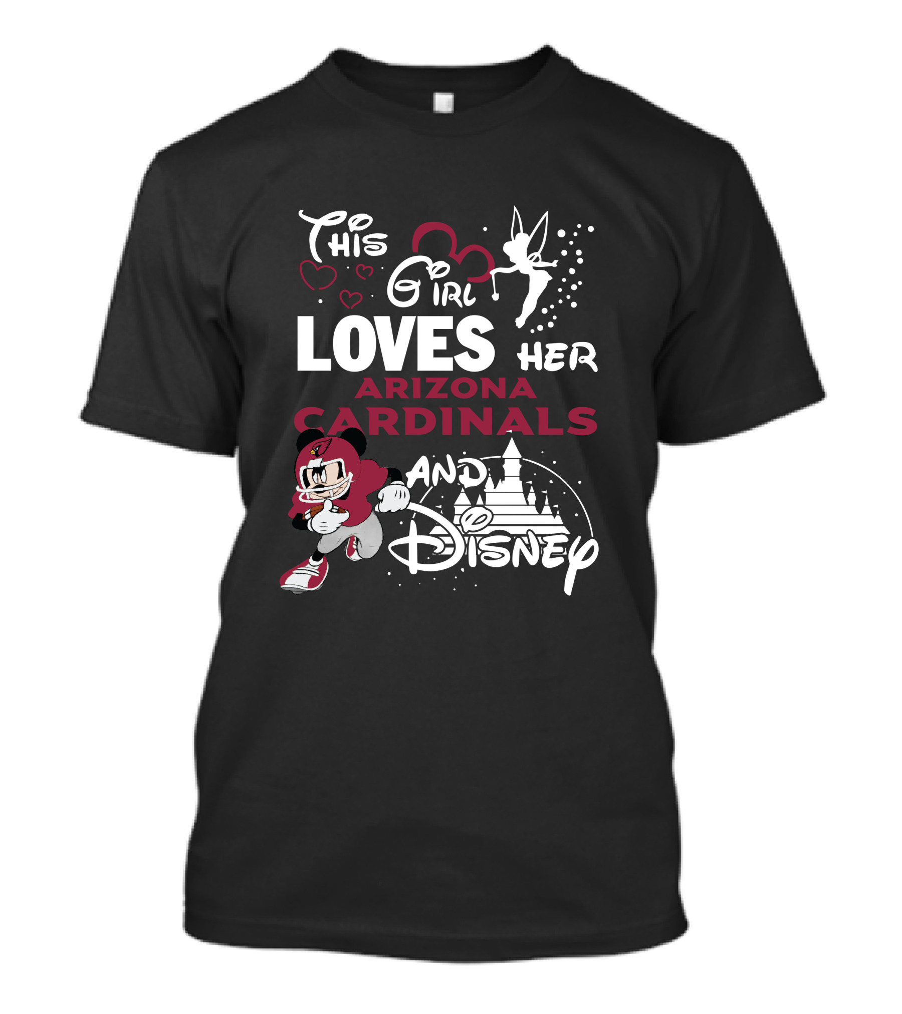 This Girl Loves Her Arizona Cardinals And Disney T-Shirt