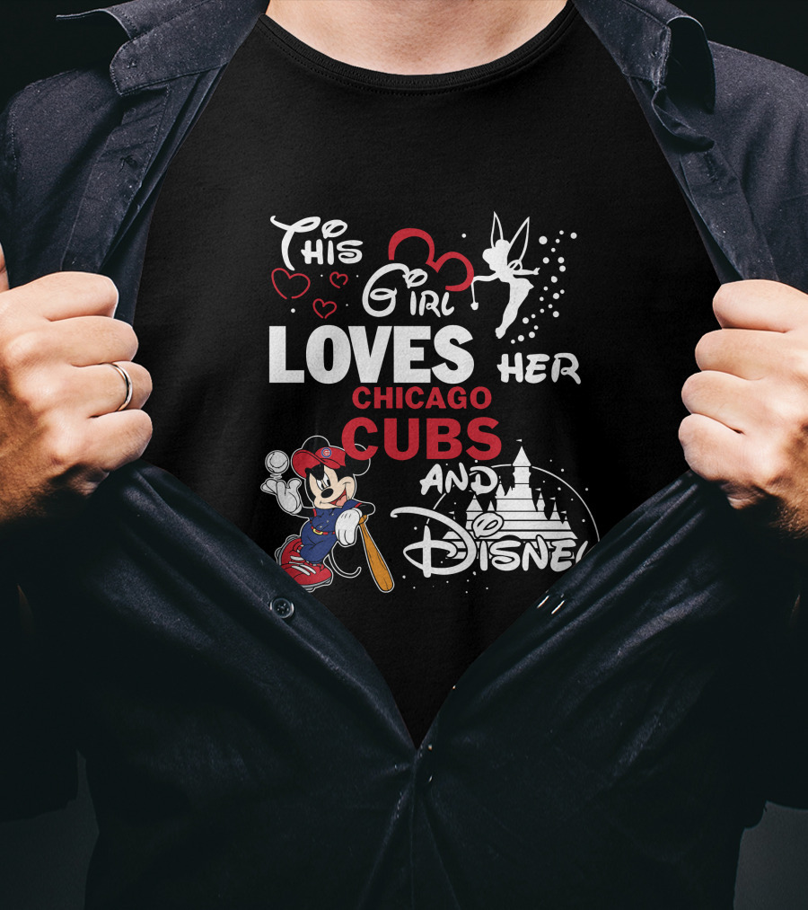 This Girl Loves Her Chicago Cubs And Disney Mickey Mlb T-Shirt
