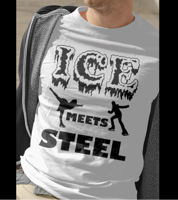 ICE Meets Steel Iceskating Skates Frozen T-Shirt