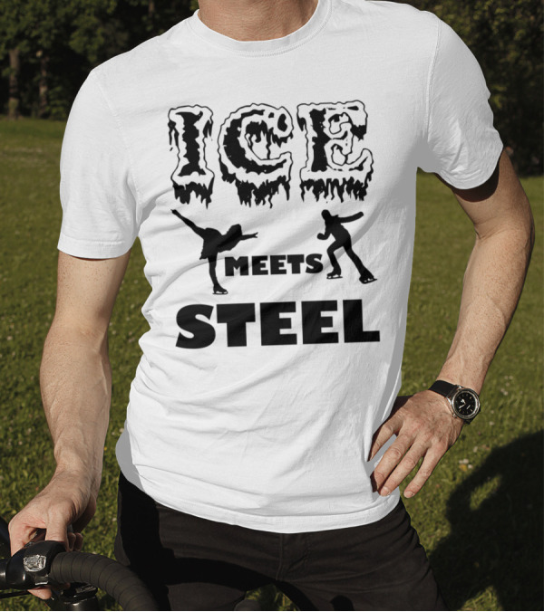 ICE Meets Steel Iceskating Skates Frozen T-Shirt