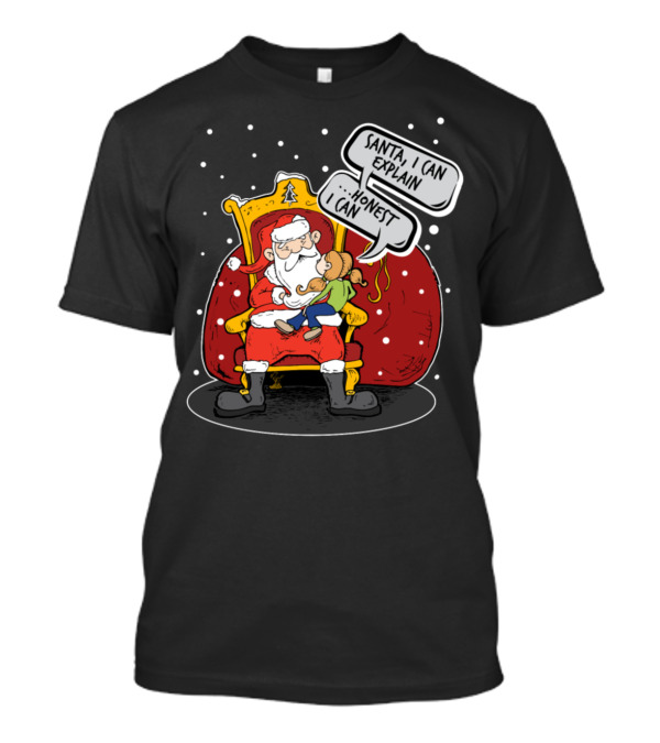 Santa I Can Explain Honest Sitting Fun Snowflake Bag Chair T-Shirt