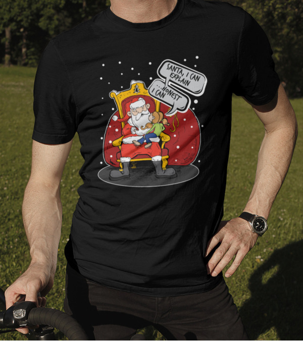 Santa I Can Explain Honest Sitting Fun Snowflake Bag Chair T-Shirt