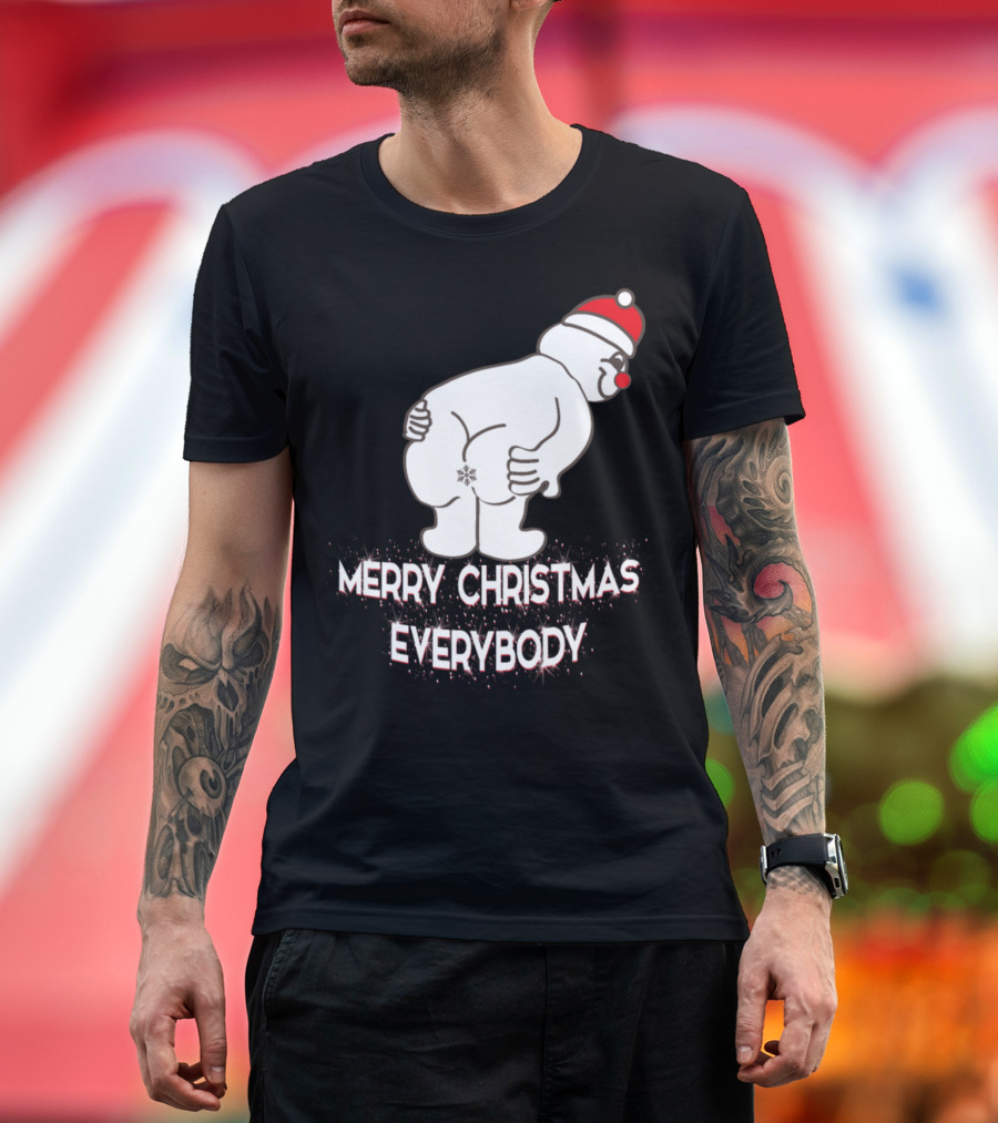 Merry Christmas Everybody Snowman Ugly Christmas T-Shirt