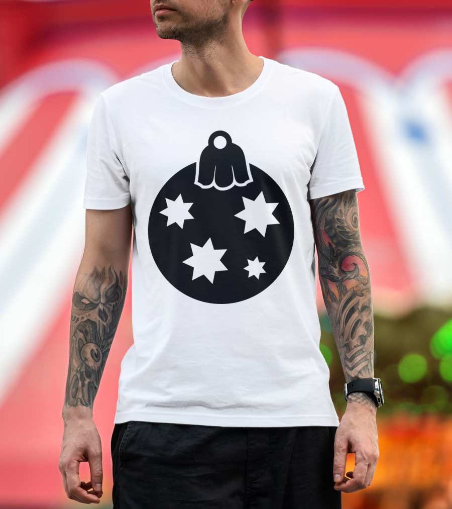 Christmas Tree Ornament Ball with Stars T-Shirt