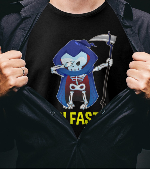 Dabbing Grim Reaper Run Faster T-Shirt