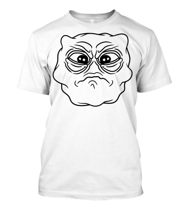 Sad Big Huge Unhappy Crying Fluff Face With Eyes T-Shirt
