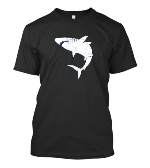Shark Vintage Distressed Look Retro Aesthetic Oceanic T-Shirt