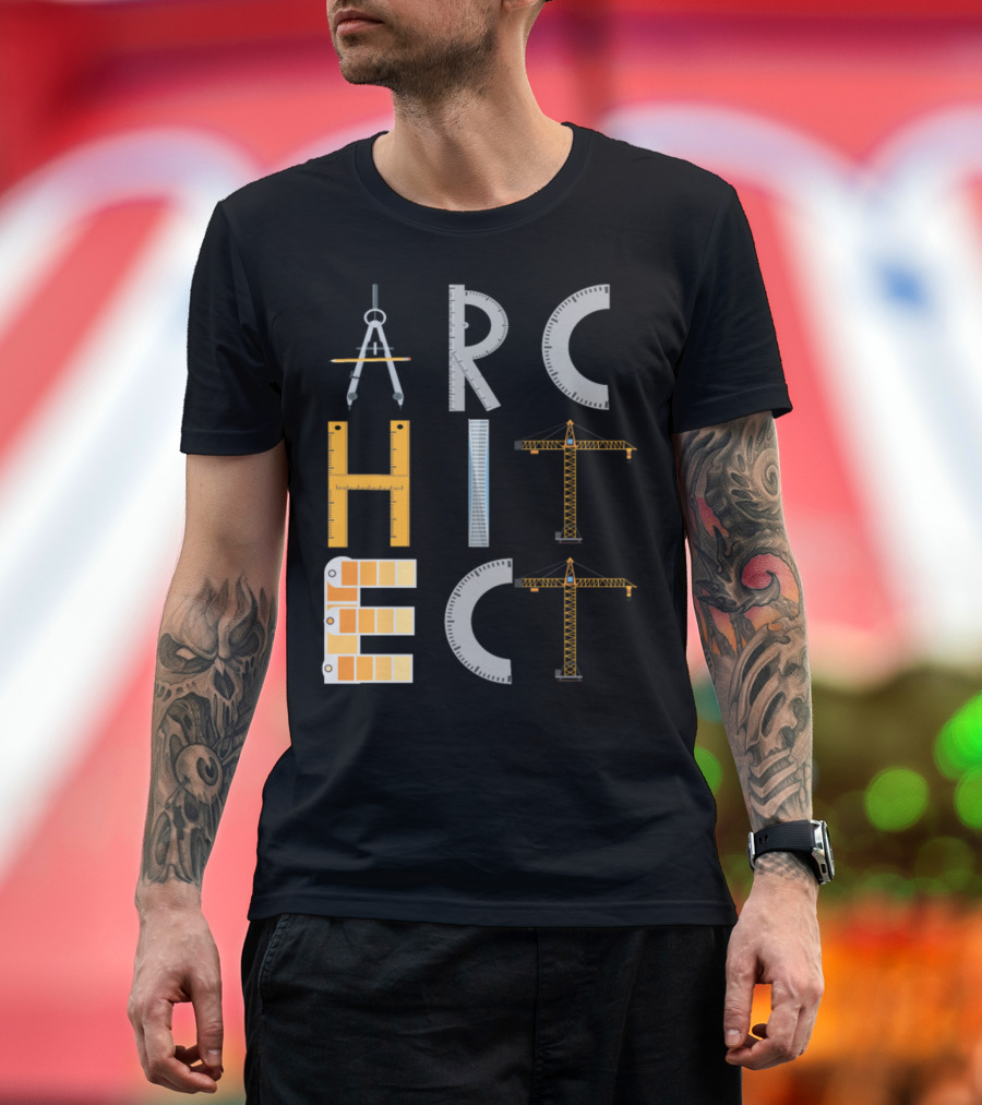 ARCHITECT Architecture Tools and Cranes T-Shirt