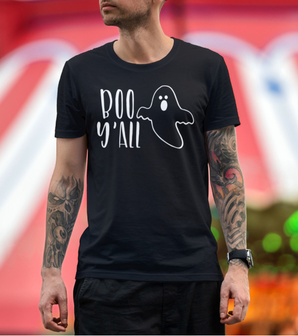 Premium T-Shirt: Boo Y'all Ghost Spooky Halloween Autumn Fall T-Shirt Boo Y'all Ghost Spooky Halloween Autumn Fall T-Shirt