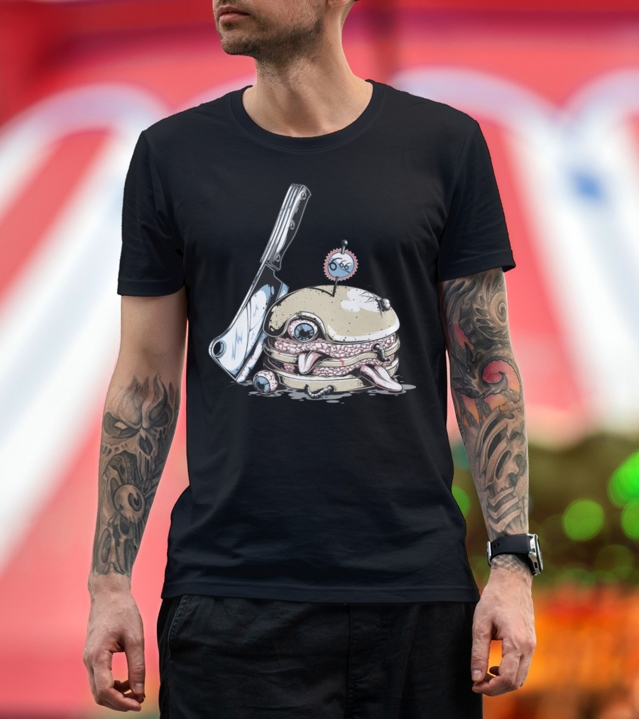 Fast Food Evil Monster Burger 666 T-Shirt