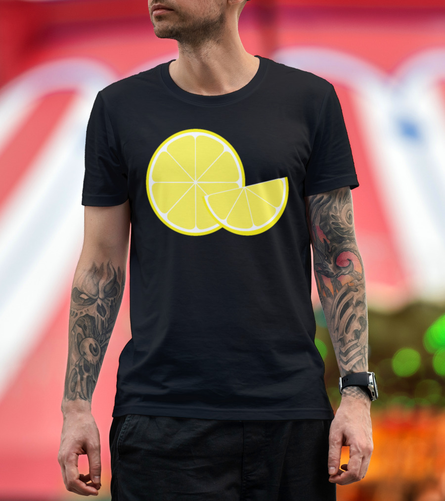 Sliced Lemon Yellow Citrus Fruit T-Shirt