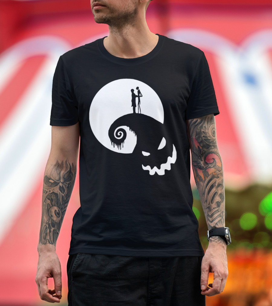 Nightmare Before Christmas Full Moon Spiral Hill T-Shirt