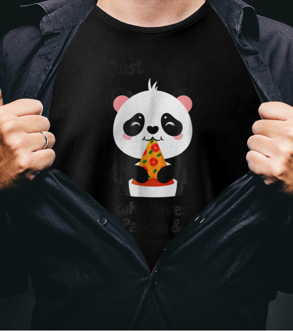 Just A Girl Who Loves Pandas And Pizza T-Shirt
