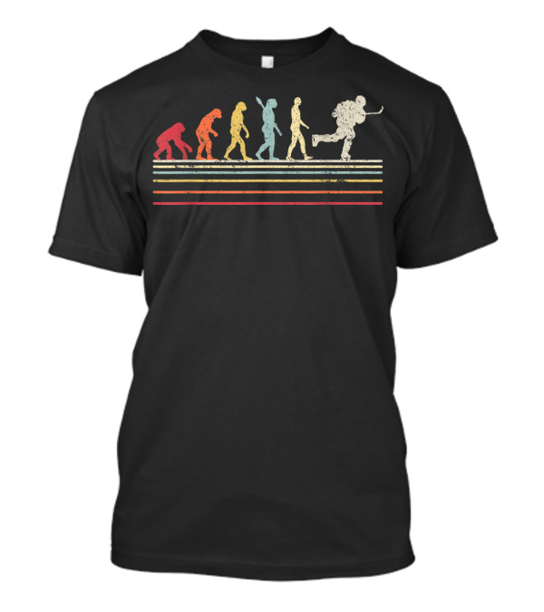 Ice Hockey Evolution Progression For Hockey Player T-Shirt