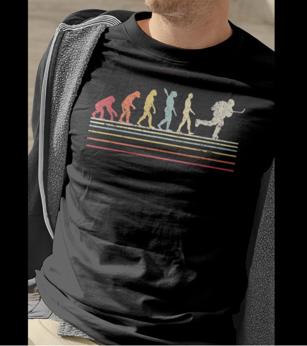 Ice Hockey Evolution Progression For Hockey Player T-Shirt