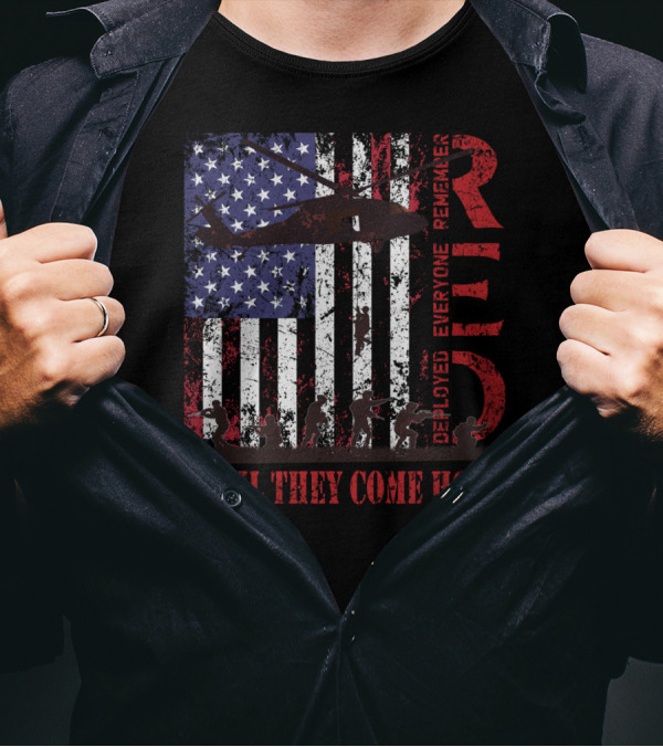 RED Until They Come Home Remember Everyone Deployed T-Shirt
