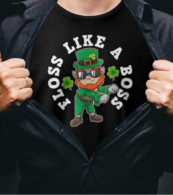 Floss Like A Boss Leprechaun St Patrick's Day Irish T-Shirt