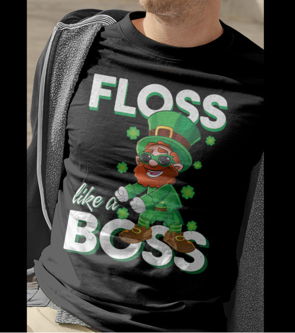 Floss Like A Boss Leprechaun St Patrick's Day Floss T-Shirt