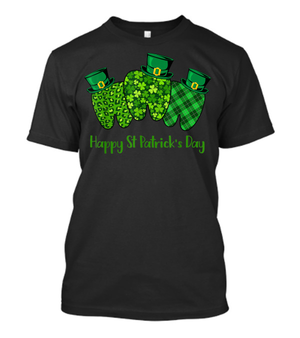 Happy St Patrick's Day Dental Assistant Tooth Leprechaun Hats T-Shirt