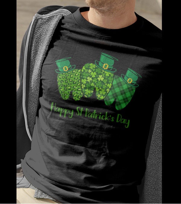 Happy St Patrick's Day Dental Assistant Tooth Leprechaun Hats T-Shirt