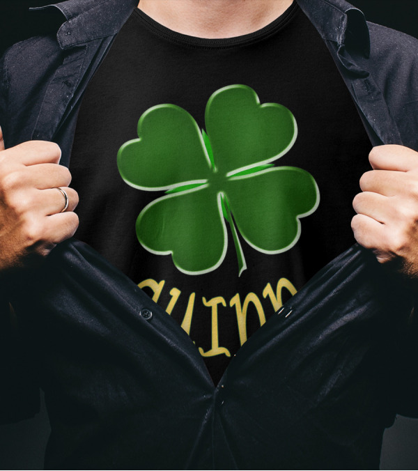 Quinn Irish Name Shamrock St Patrick's Day T-Shirt