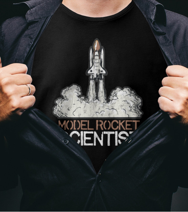 Model Rocket Scientist Space Shuttle Launch T-Shirt