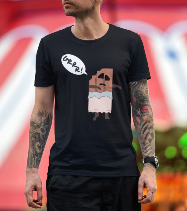 Premium T-Shirt: Zombie Chocolate Grrr Funny Horror T-Shirt Zombie Chocolate Grrr Funny Horror T-Shirt