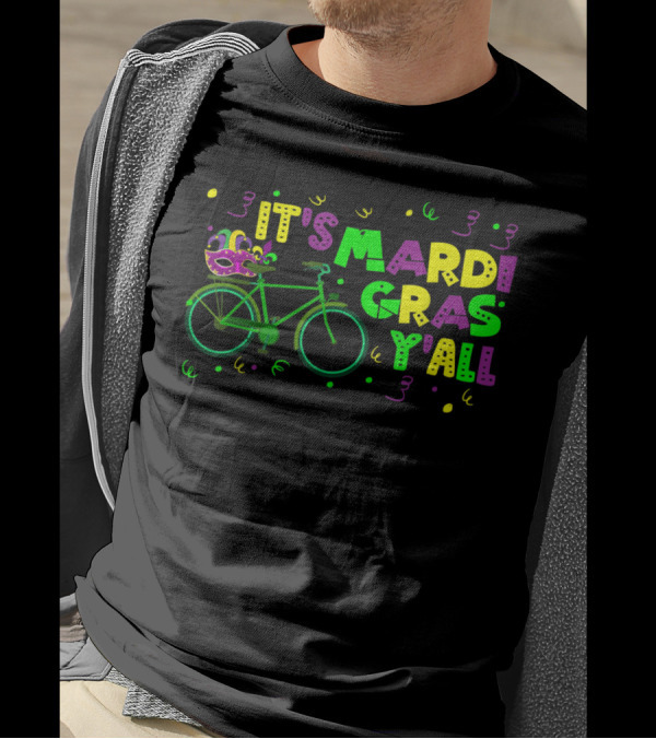 IT'S MARDI GRAS Y'ALL BICYCLE JESTER HAT T-Shirt
