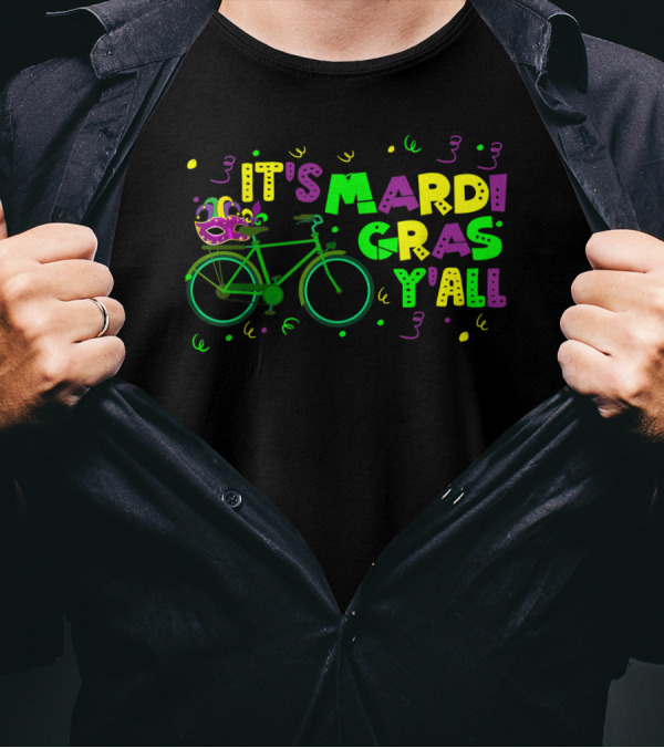 IT'S MARDI GRAS Y'ALL BICYCLE JESTER HAT T-Shirt