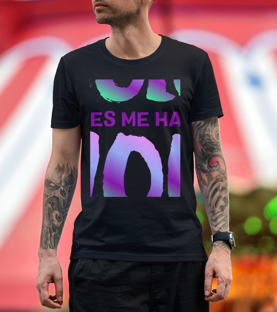 Holo Makes Me Happy Fun Holo Effects Vibrant Gradient Colors T-Shirt