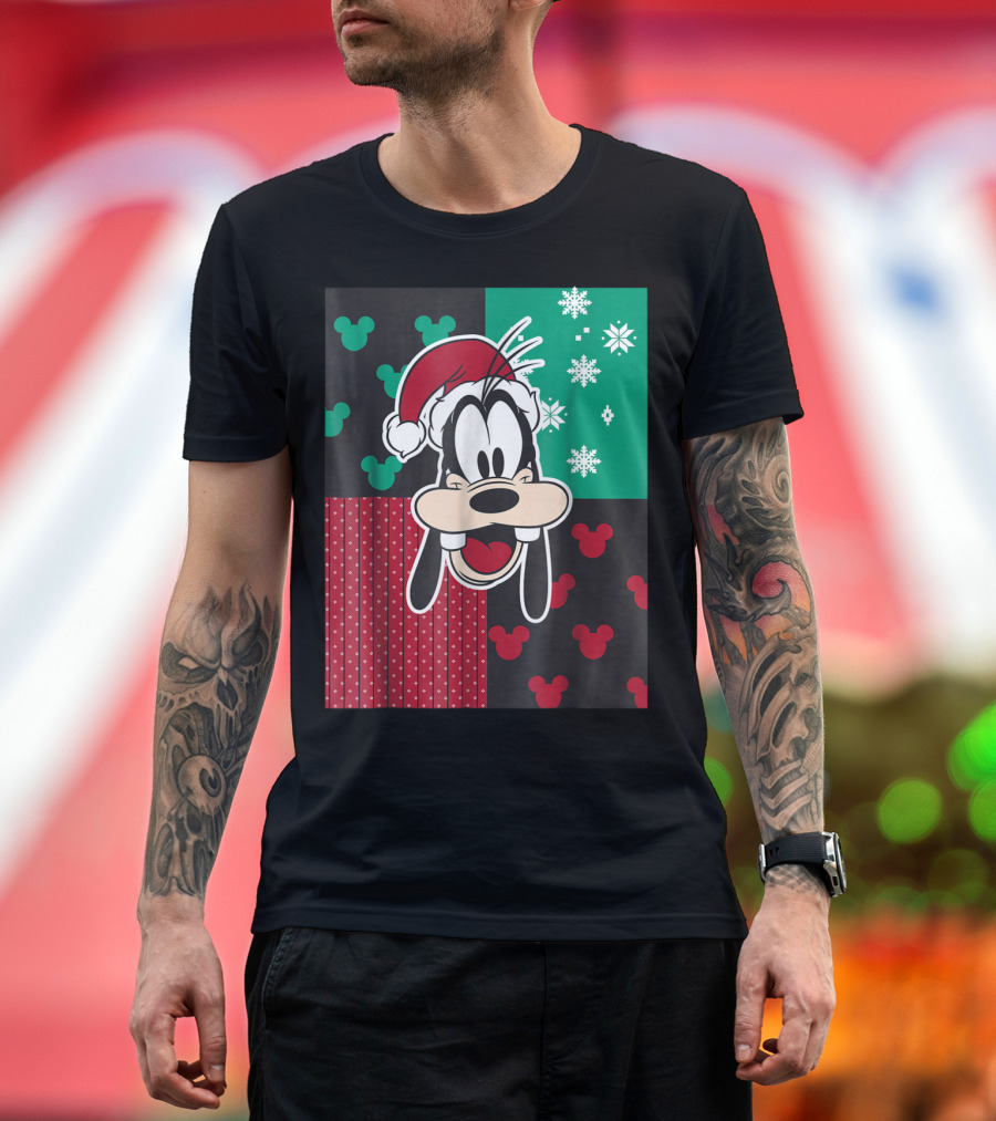 Disney Goofy Santa Mickey Icons Holiday T-Shirt
