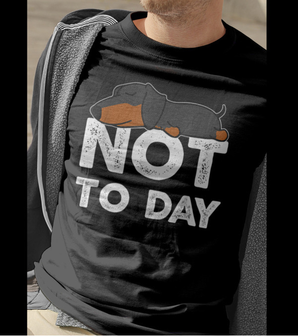 Nope Not Today Lazy Dachshund Not Today T-Shirt