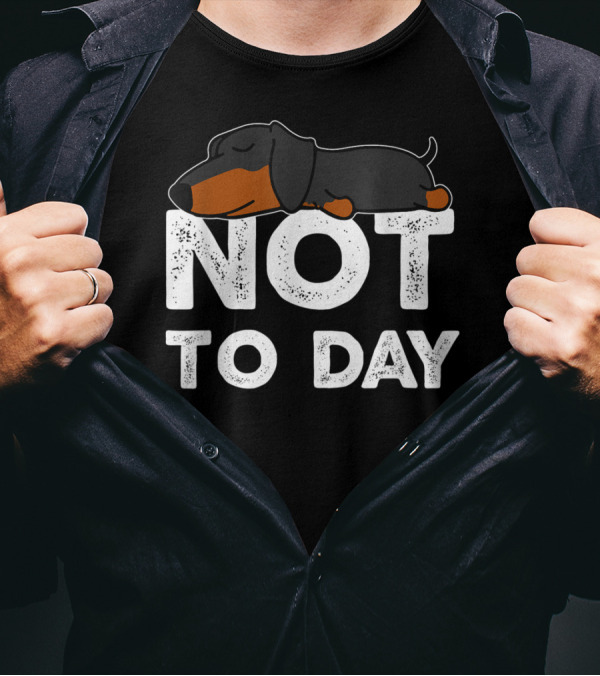 Nope Not Today Lazy Dachshund Not Today T-Shirt