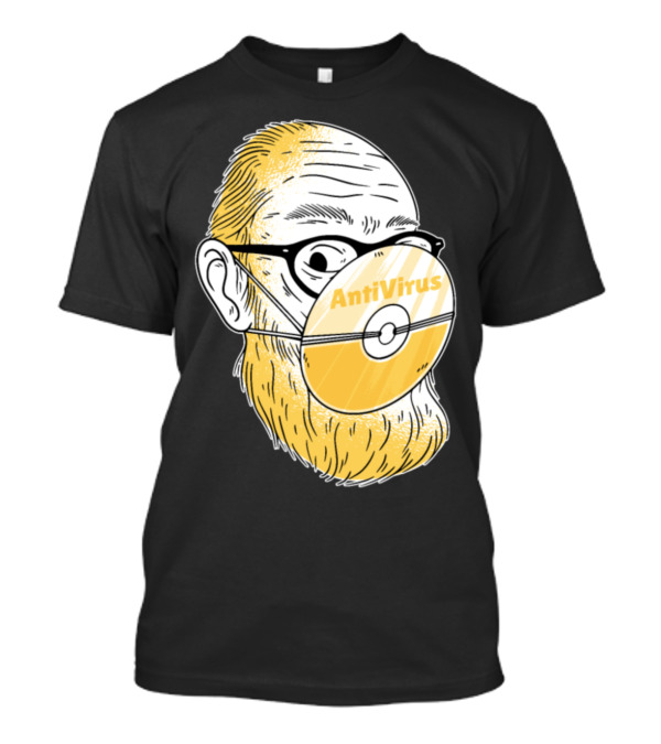 Funny Do It Yourself Antivirus Mask With CD Face Cover T-Shirt