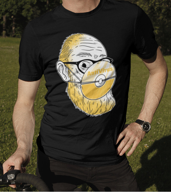 Funny Do It Yourself Antivirus Mask With CD Face Cover T-Shirt