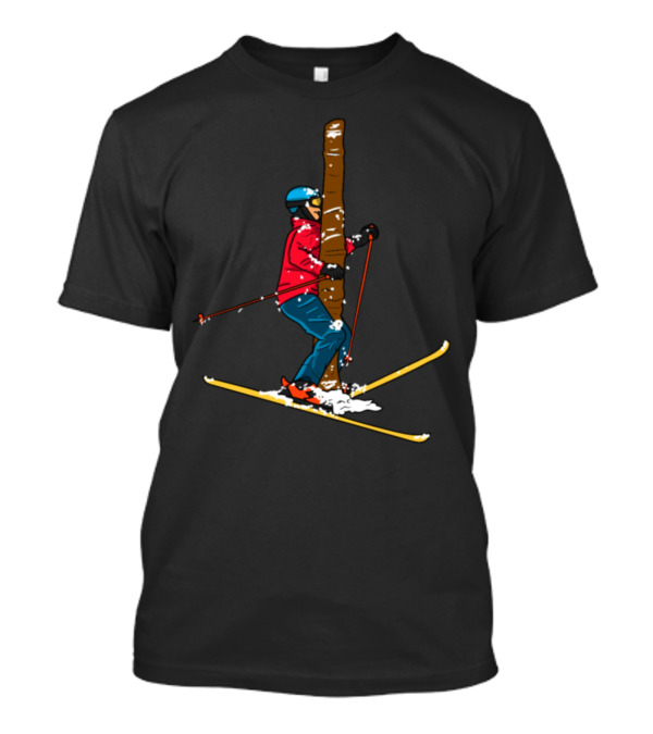 Funny Skiier Bumped Into Tree Skiing Mishap T-Shirt