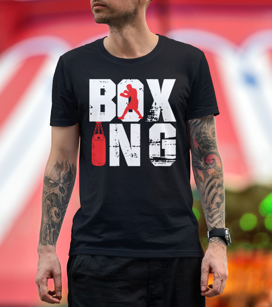 Boxing Hobby Sparring Punching Bag Iconic Fighter T-Shirt