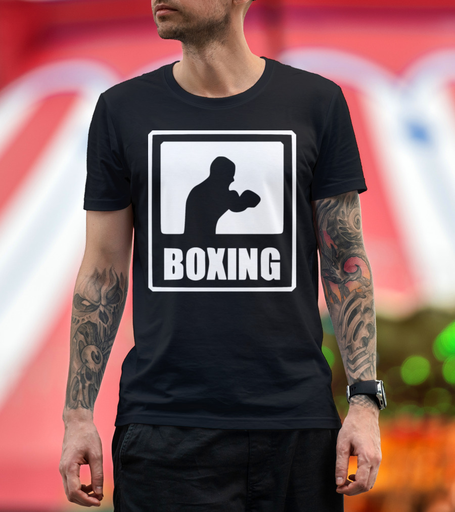 Boxing Time Black Silhouette Logo 2goewh T-Shirt