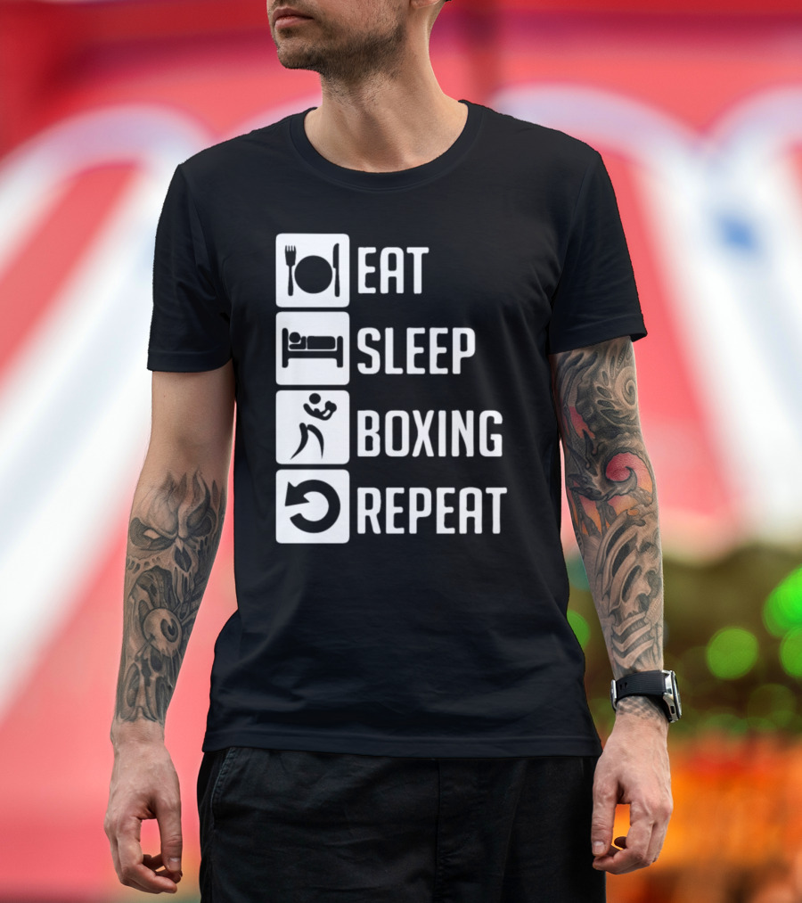 Eat Sleep Boxing Repeat T-Shirt