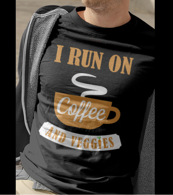 I Run On Coffee Cup And Veggies Carrot Concept T-Shirt