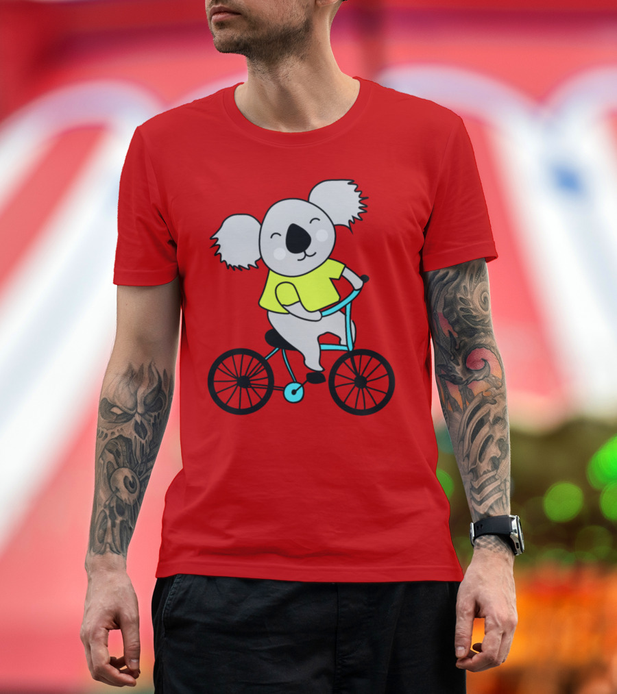 Bicycle With Koalas Bear Cycle Adventure T-Shirt