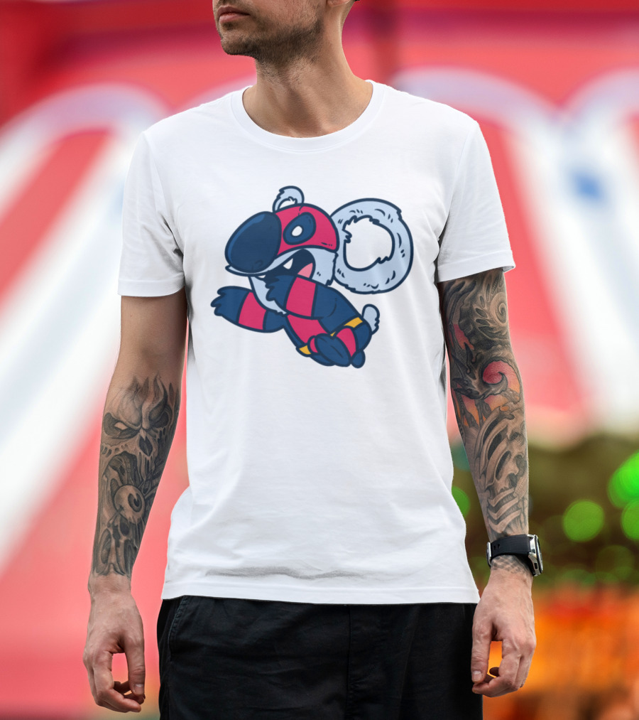 Koala Hero in Red and Blue Suit T-Shirt